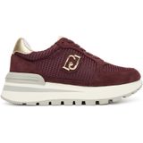 Liu Jo - Sneakers Laag - Goud / Merlot - Vetering met 7 Gaten - Uitneembare Zool