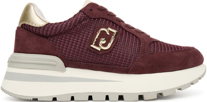 Liu Jo - Sneakers Laag - Goud / Merlot - Vetering met 7 Gaten - Uitneembare Zool