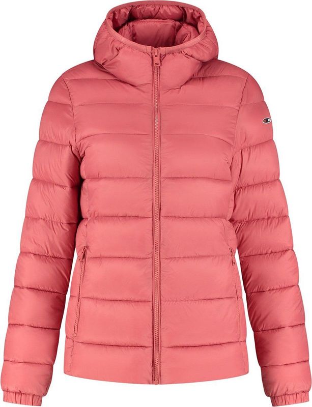 Champion - Hooded Lightweight Polyfilled Jas - Donkerroze - 100% Polyamide