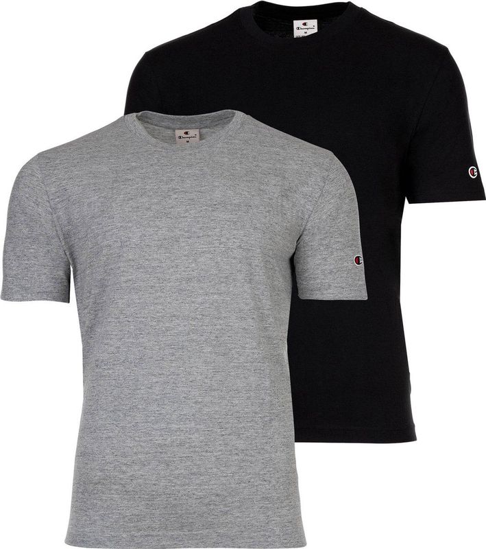 Champion - T-shirt - Korte Mouwen - Zwart - 2 Stuks - Jersey