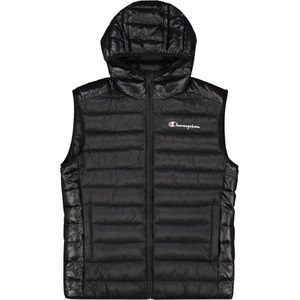 Champion Legacy Outdoor (220341) - WR Light Nylon Cirè 35gr Small Script Logo High-neck Vest gevoerd, zwart (NBK), XXL Heren FW24, zwart (NBK), XXL