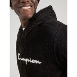 Champion - Embroidered Logo Hooded Sherpa - Sweatshirt - Zwart - Fleece