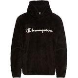 Champion - Embroidered Logo Hooded Sherpa - Sweatshirt - Zwart - Fleece