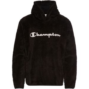 Champion - Embroidered Logo Hooded Sherpa - Sweatshirt - Zwart - Fleece
