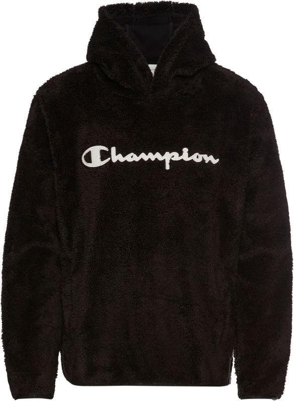 Champion - Embroidered Logo Hooded Sherpa - Sweatshirt - Zwart - Fleece