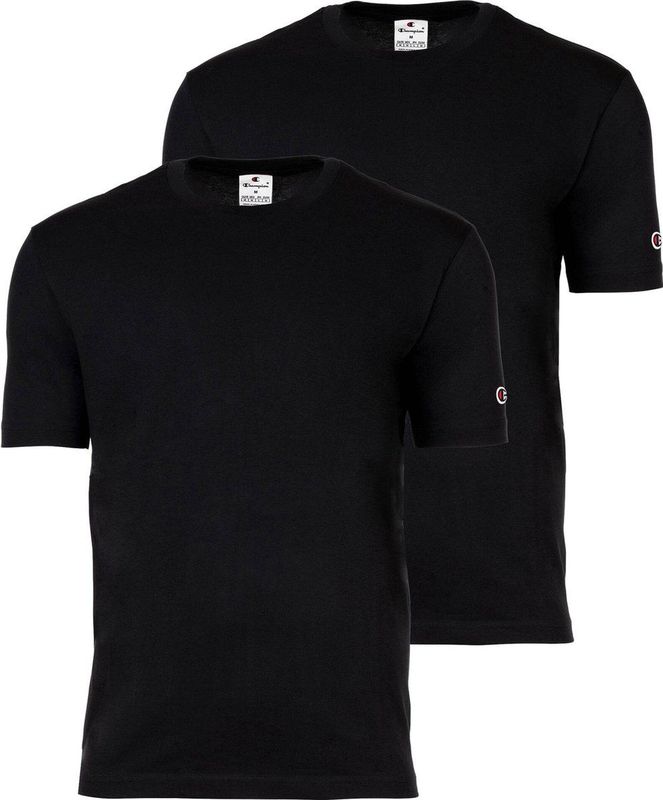 Champion - T-shirt - Korte Mouwen - Zwart - 2 Stuks - Jersey