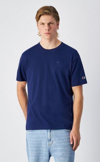 Champion - T-shirt - Blauw - 100% Katoen - Geborduurd Logo