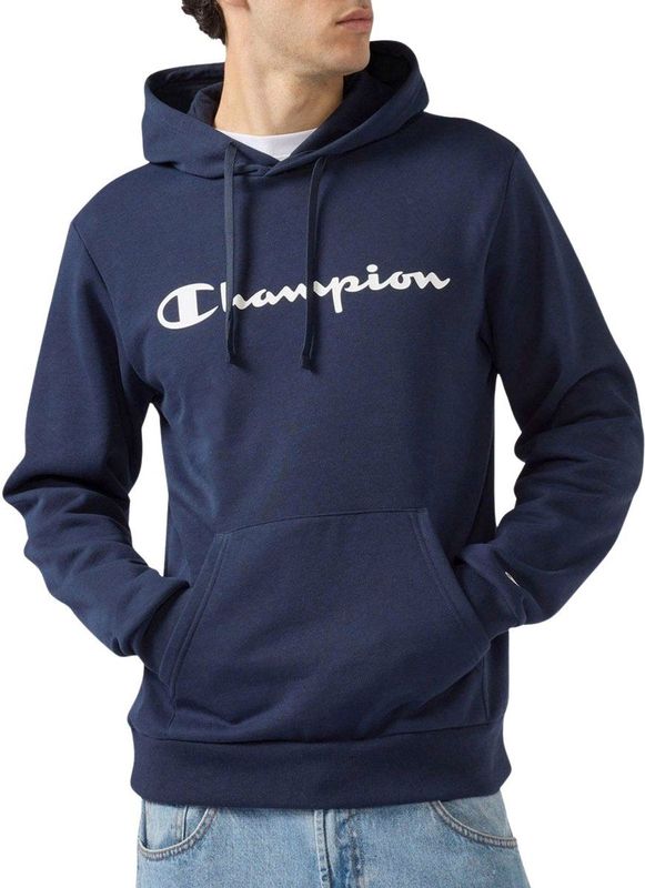 Champion - Script Logo Hoodie - Donkerblauw - Heren