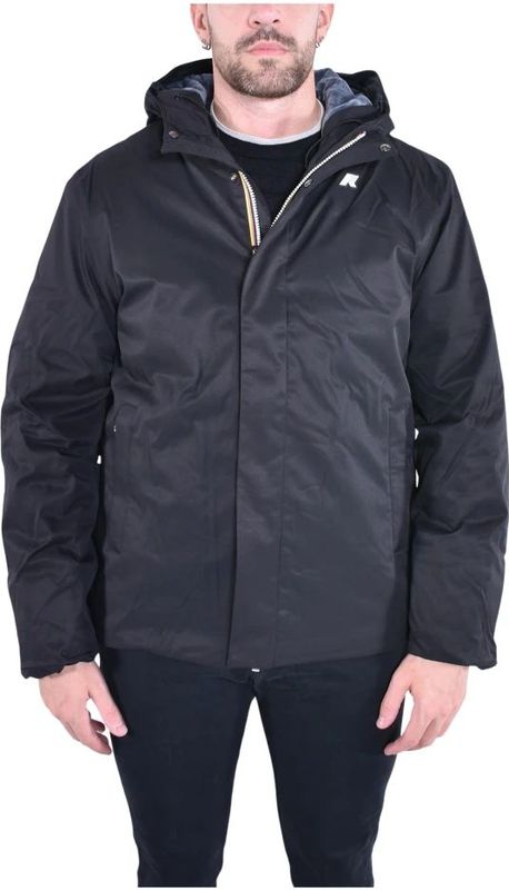 K-Way, Heren, Jassen, Zwart, Maat: 2XL Leer,