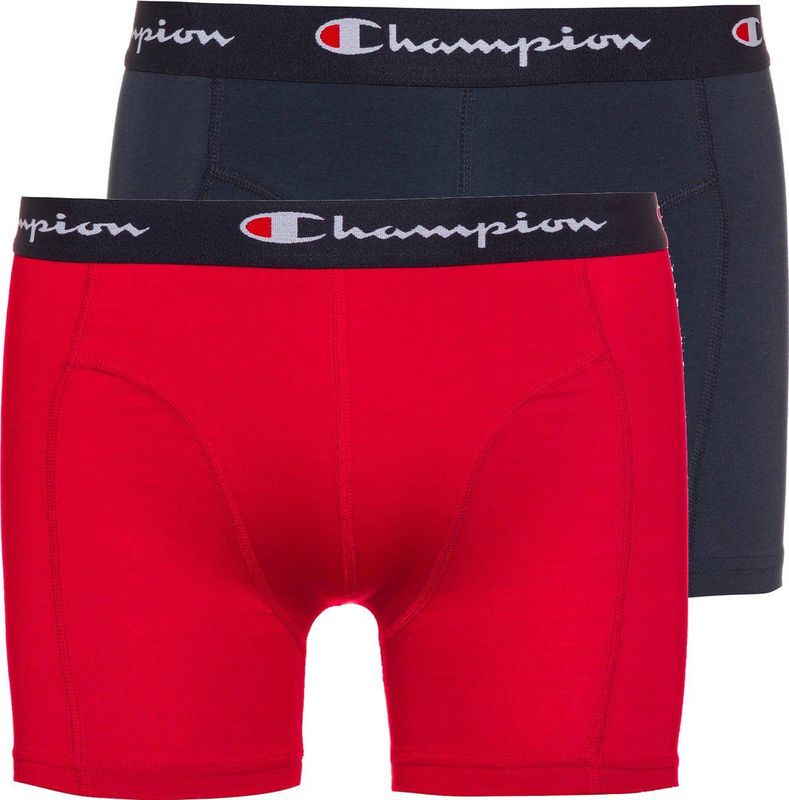 Champion - Set van 2 Effen Basic Boxershorts - Blauw - Katoen