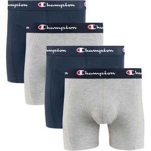 Champion core x4 boxershorts voor heren, marineblauw en lichtgrijs melange, M