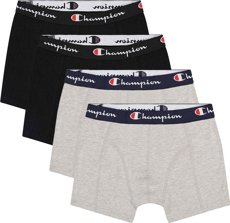 Champion - Boxershorts - Grijs - Zwart - Set van vier