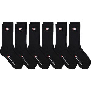 CHAMPION - Hoge Kousen - Wit - Marine - Grijs - Katoen - Set van 6 Paar