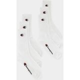 CHAMPION - Hoge Kousen - Set van 6 Paar - Wit/Zwart/Mêleegrijs - 70% Katoen