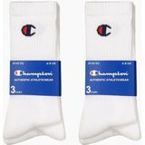 CHAMPION - Hoge Kousen - Set van 6 Paar - Wit/Zwart/Mêleegrijs - 70% Katoen