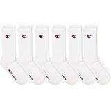 CHAMPION - Hoge Kousen - Set van 6 Paar - Wit/Zwart/Mêleegrijs - 70% Katoen