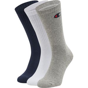 Champion - Socks Basics - Sportsokken - Marineblauw/Wit/Lichtgrijs - 3 Stuks