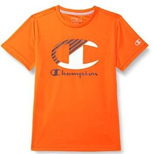 Champion Athletic C-Sport Quick Dry Soft Micromesh Graphic S/S T-shirt, lichtoranje, 9-10 jaar kinderen en jongens