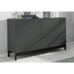 Ahd Amazing Home Design - Anrichte Metis Up Three Report 110 cm, 3 Schubladen, Hochglanz Anthrazit