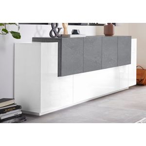 INOSIGN Sideboard »Coro, Kommode, Schrank, Kredenz, grifflos mit Einlegeböden«, 1 Klappe, 6 Türen, Doppeltiefe, B/T/H 200x86x45cm