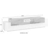 INOSIGN Lowboard Coro,Lowboard,TV-Kommode,TV-Möbel,TV-Bank, mit 2 Klappen, 2 Türen, 1 Glasboden, Breite 220