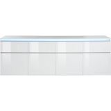 INOSIGN Sideboard »Magic, Kommode, Schrank, Kredenz«, mit 4 Türen, 4 Schubkästen sowie alufarbenen Softgriffen, Breite 240cm