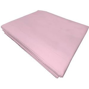 PENSIERI DELICATI Eenpersoons laken 160 x 300 cm, laken voor eenpersoonsbed, effen, van 100% katoen, gemaakt in Italië, kleur roze