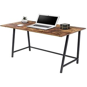 BAKAJI Bureau, werktafel, pc-deur, computertafel, MDF-hout, antieke look, met metalen frame, modern industrieel design, afmetingen 100 x 50 x 75 cm