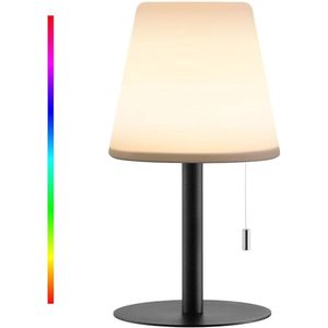 Royalty Line® Oplaadbare Tafellamp - Draadloze Tafellamp - USB - RGB 8 Kleurmodes - 30 cm - IP44 Waterdicht Tuinlamp - Bureaulamp - Nachtlamp - Leeslamp - Zwart