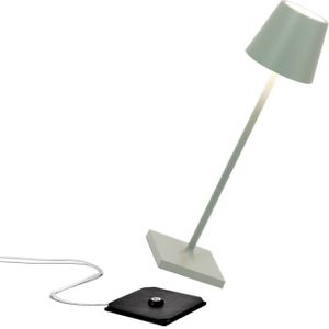 Zafferano, Poldina Micro, oplaadbare en draadloze tafellamp met touch-bediening, geschikt voor woonkamer en buiten, dimmer 2200-3000 K, hoogte 27,5 cm, saliekleur