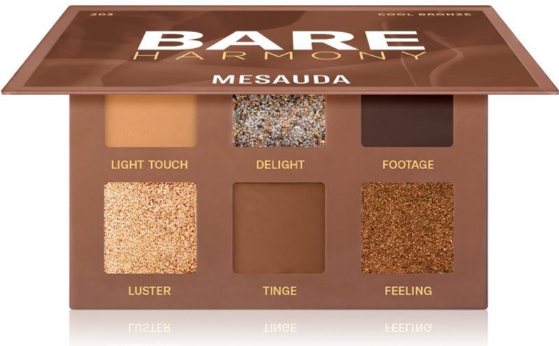 Mesauda Milano - Bare Harmony - Oogschaduw Palette - Cool Bronze - 6x1 g