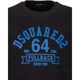 Dsquared2, Heren, Sweatshirts & Hoodies, Zwart, Maat: L Katoen,