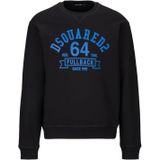 Dsquared2, Heren, Sweatshirts & Hoodies, Zwart, Maat: L Katoen,