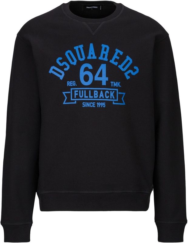 Dsquared2, Heren, Sweatshirts & Hoodies, Zwart, Maat: L Katoen,