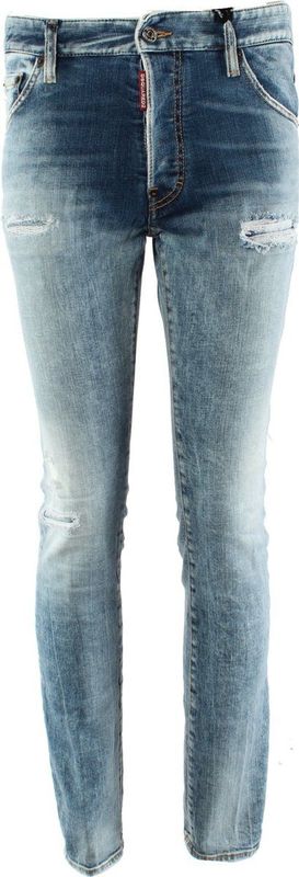 Dsquared 2 - Button Jeans - Blauw - Katoenmix