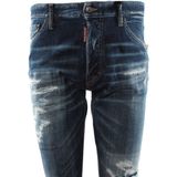 Dsquared 2 - Button Jeans - Blauw - Katoen - Distressed Look - Slim Fit