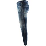 Dsquared 2 - Button Jeans - Blauw - Katoen - Distressed Look - Slim Fit