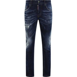 Dsquared2 - Jeans - Blauw - Katoen - Blauwe Denim met Logopatch
