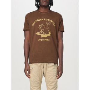 Dsquared 2 - T-shirt met Logo - Bruin - Katoen