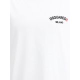 Dsquared 2 - T-shirt - Wit - Katoen - Logo in Reliëf
