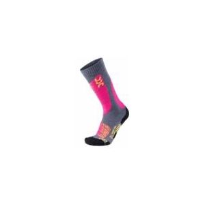 Skisok UYN Women All Mountain Medium Grey Melange Pink