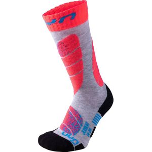 Skisok UYN Junior Light Grey Coral Fluo