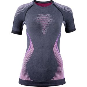 Ondershirt Uyn Women Evolutyon Short_Sl.Melange Anthracite Melange Raspberry Purple 