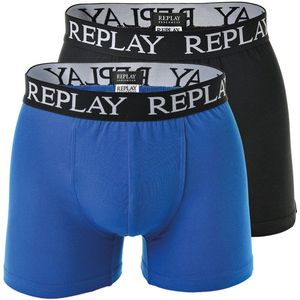 Replay Men´s Boxer Short (2 Pair Box) RP101005 - Turquoise/Black - XL