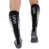 UYN - Skisok - Donkerblauw - Grijs Melange - Merinowol - Natex