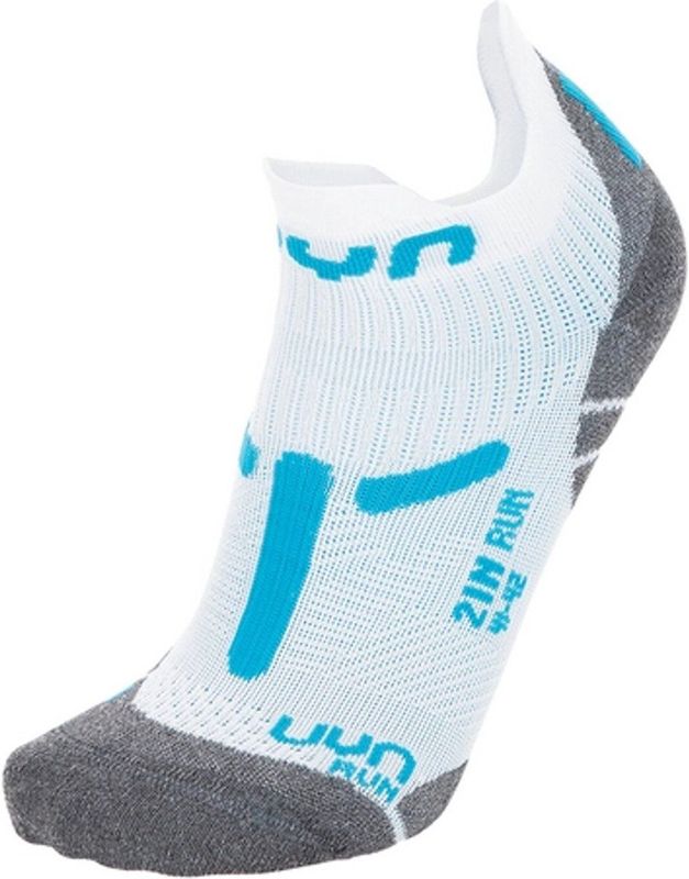 Sokken UYN Women Run 2In White Turquoise