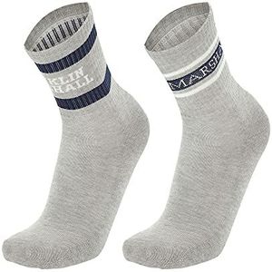 Franklin & Marshall heren sok, Licht Grijs Melange/Blauw/Wit, 40 EU