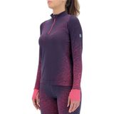 Shirt UYN Women Running Exceleration L/S Zip Up Plum Pink Yarrow