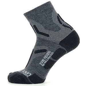 UYN Heren Trekking 2IN Merino Low Cut Socks wandelkous, Mid Grey/Black, eenheidsmaat