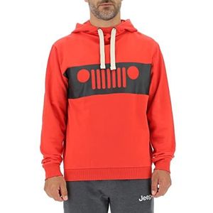 Jeep J Sweatshirt met capuchon voor heren, met grilleprint, J22W, lange mouwen, voor heren